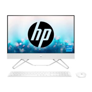 HP All-in-One PC 12th Gen Intel Core i5-1235U 24-Inch(60.5 cm) FHD Anti-Glare Desktop (8GB RAM/256GB/Win 11/Keyboard and Mouse Combo/MSO/IR Privacy Camera/Starry White) 24-1004NH