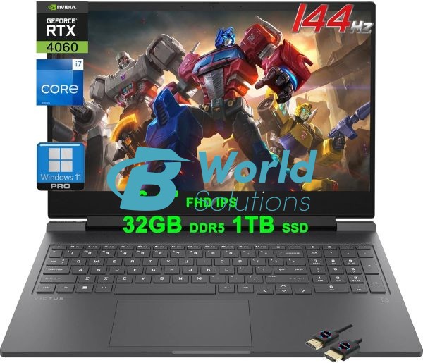 HP Victus Gaming Laptop | 16.1" FHD IPS 144Hz | Intel 16-Core i7-13700HX (>i9-12900HX) | 32GB DDR5 1TB SSD | GeForce RTX 4060 8GB | Backlit USB-C Fast Charge Win11Pro Black