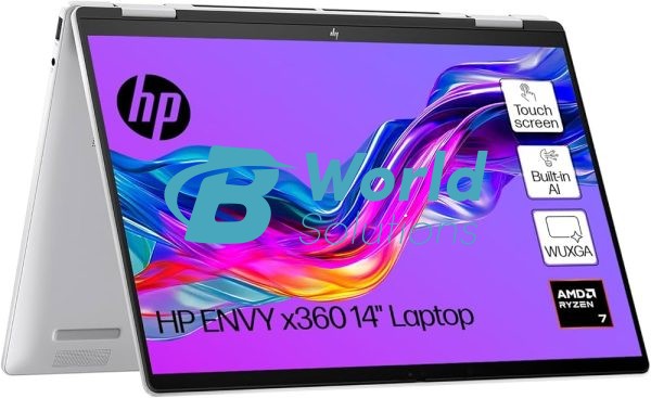 HP Envy x360 Laptop, 16" 2-in-1 Touch-Screen Laptop, AMD Ryzen 7 8840HS (Up to 5.1 GHz), 16GB RAM, 1TB PCIe SSD, Copilot Key, 5MP IR Camera, Wi-Fi 6E, Windows pro