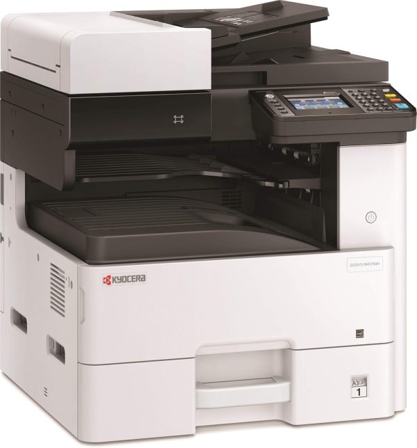 Kyocera 1102P22US0 Model ECOSYS M4125idn Monochrome A3 MFP Multi-Function Laser Printer (Print/Scan/Copy/Fax), 25 ppm B&W, Resolution 600 x 600 dpi Up To Fine 1200 x 1200 dpi, Duplex,