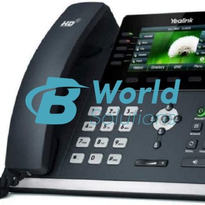 Yealink T46U IP Phone, 16 VoIP Accounts. 4.3-Inch Color Display. Dual USB 2.0, Dual-Port Gigabit Ethernet, 802.3af PoE, Power Adapter