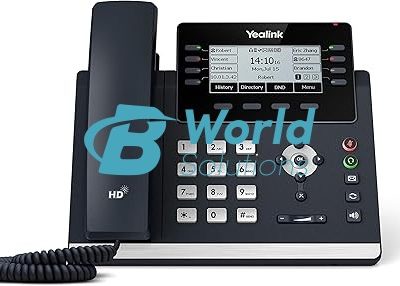 Yealink T43U IP Phone, 12 VoIP Accounts. 3.7-Inch Graphical Display. Dual USB 2.0, Dual-Port Gigabit Ethernet, 802.3af PoE, Power Adapter