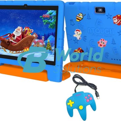 Atouch KT36, 10.1" Inch Android 12 Kids Tablet Dual SIM Wifi, Dual Camera, Zoom App Supported Early Education Tab With Convertible Eva Case Stand And Gamepad, Red