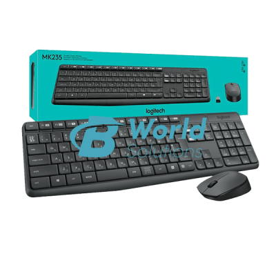 Logitech MK235 Wireless Keyboard and Mouse Combo (Black)