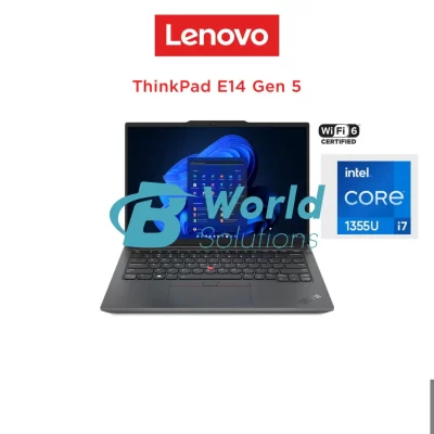 Lenovo ThinkPad E14 Gen 5 14" Notebook - WUXGA - 1920 x 1200 - Intel Core i7 13th Gen i7-1355U Deca-core (10 Core) 1.70 GHz - 16 GB Total RAM - 8 GB On-Board Memory - 512 GB