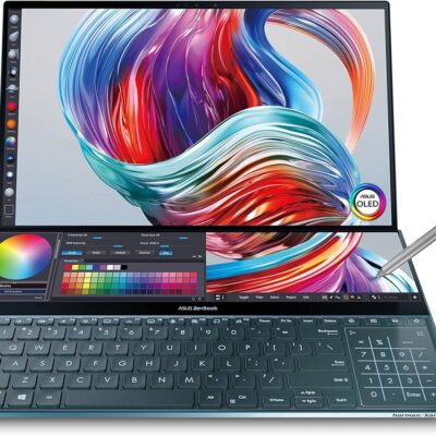 ASUS ZenBook Pro Duo UX582ZM-H2901W, Intel Core i9-12900H, 32 GB RAM, 1 TB SSD, 6 GB NVIDIA GeForce RTX 3060, 15.6″ UHD OLED