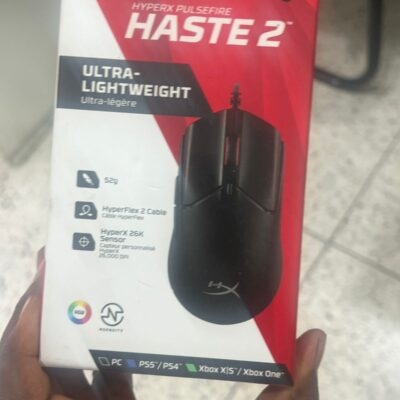 HyperX Pulsefire Haste 2 – Wired Gaming Mouse- Ultra Lightweight, 53g, 8000Hz Polling Rate, Precision Sensor, Hyperflex 2 Cable, Plug and Play – Black