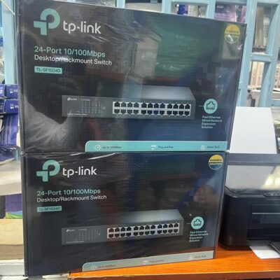 TP-Link 24 Port 10/100Mbps Fast Ethernet Switch, Plug & Play, Desktop/Rackmount, Sturdy Metal w/Shielded Ports, Fanless, Unmanaged (TL-SF1024D),