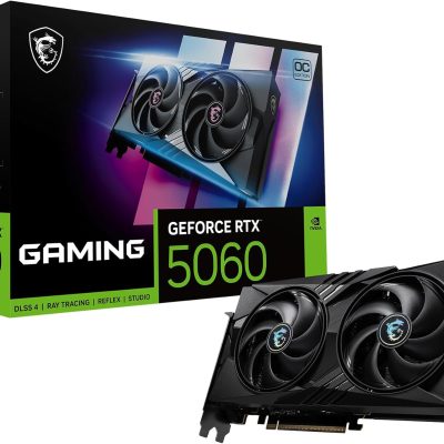 msi Gaming RTX 5060 8G Gaming OC Graphics Card (8GB GDDR7,128-bit, Extreme Performance: 2640 MHz, DisplayPort x3 2.1a, HDMI 2.1b, NVIDIA Blackwell Architecture)
