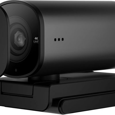 HP 965 4K 8MP Video with Webcam HDR Streaming for Business, Zoom 5X, Dual Noise Reducing Microphone, Video Conference, Online Teaching Video Calling Broadcast