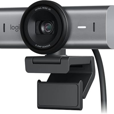 Logitech MX Brio Ultra HD 4K Webcam for Collaboration and Streaming, 1080p 60 FPS, Show Mode, Works with Microsoft Teams, Zoom, Google Meet, Nintendo Switch 2, Graphite