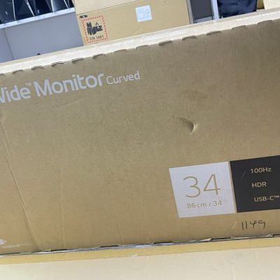 LG 34WR55QK-B 34-inch UltraWide WQHD (3440 x 1440) Curved Computer Monitor, 100Hz, 5ms, HDR10, Reader Mode, HDMI, DisplayPort, USB Type-C, Tilt/Height Adjustable Stand, Black(BRAND NEW)